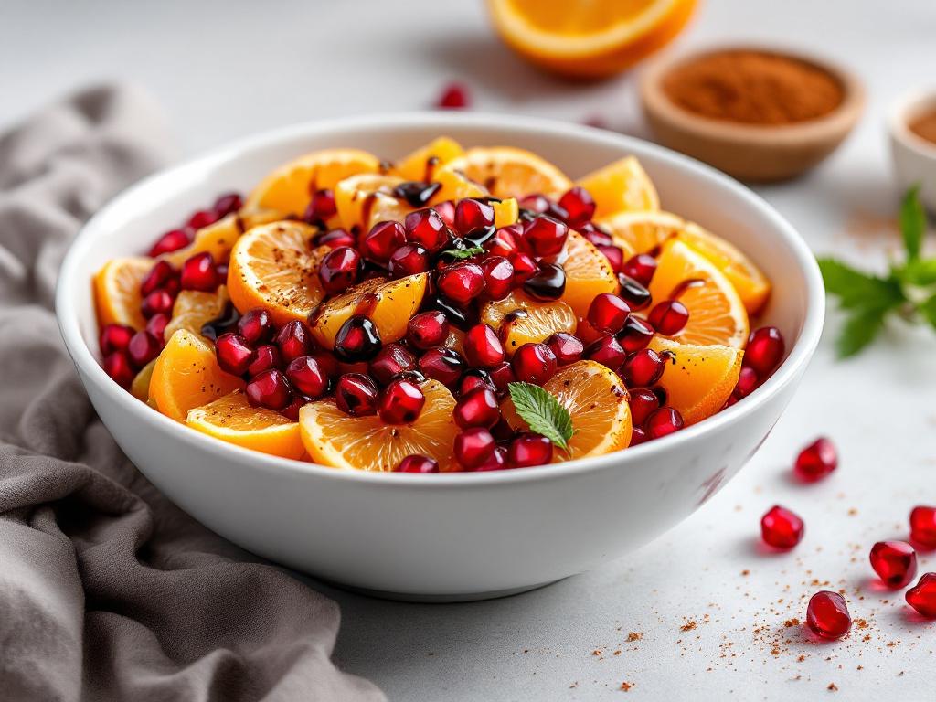 orangensalat mit granatäpfeln