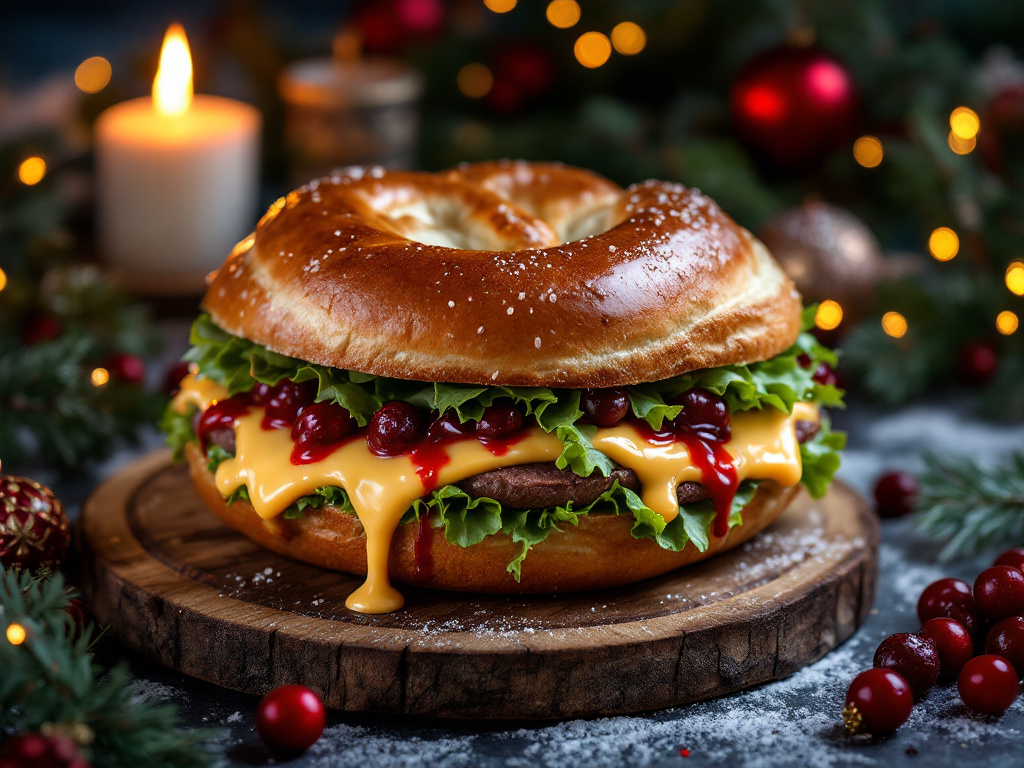 deko: bagel mit grillsauce deko: bagel mit grillsauce