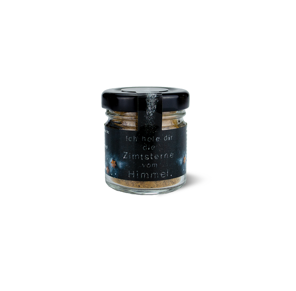 Glühweinzucker "Ich hole dir die Zimtsterne ..." Mini-Glas