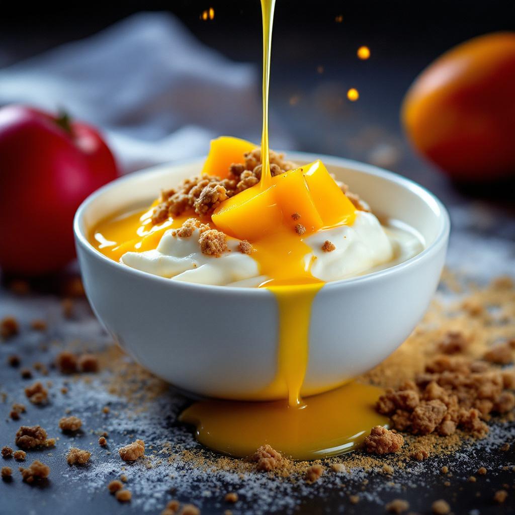 quarkspeise mit mango eierlikör