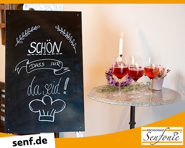 Kochschule-Senfonie-Schon-dass-du-da-bist Kochschule Senfonie Begrüßung mit einem Aperitif