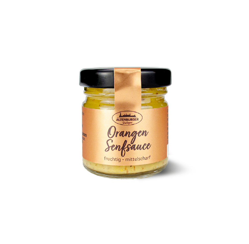 Orangen Senfsoße Mini Glas