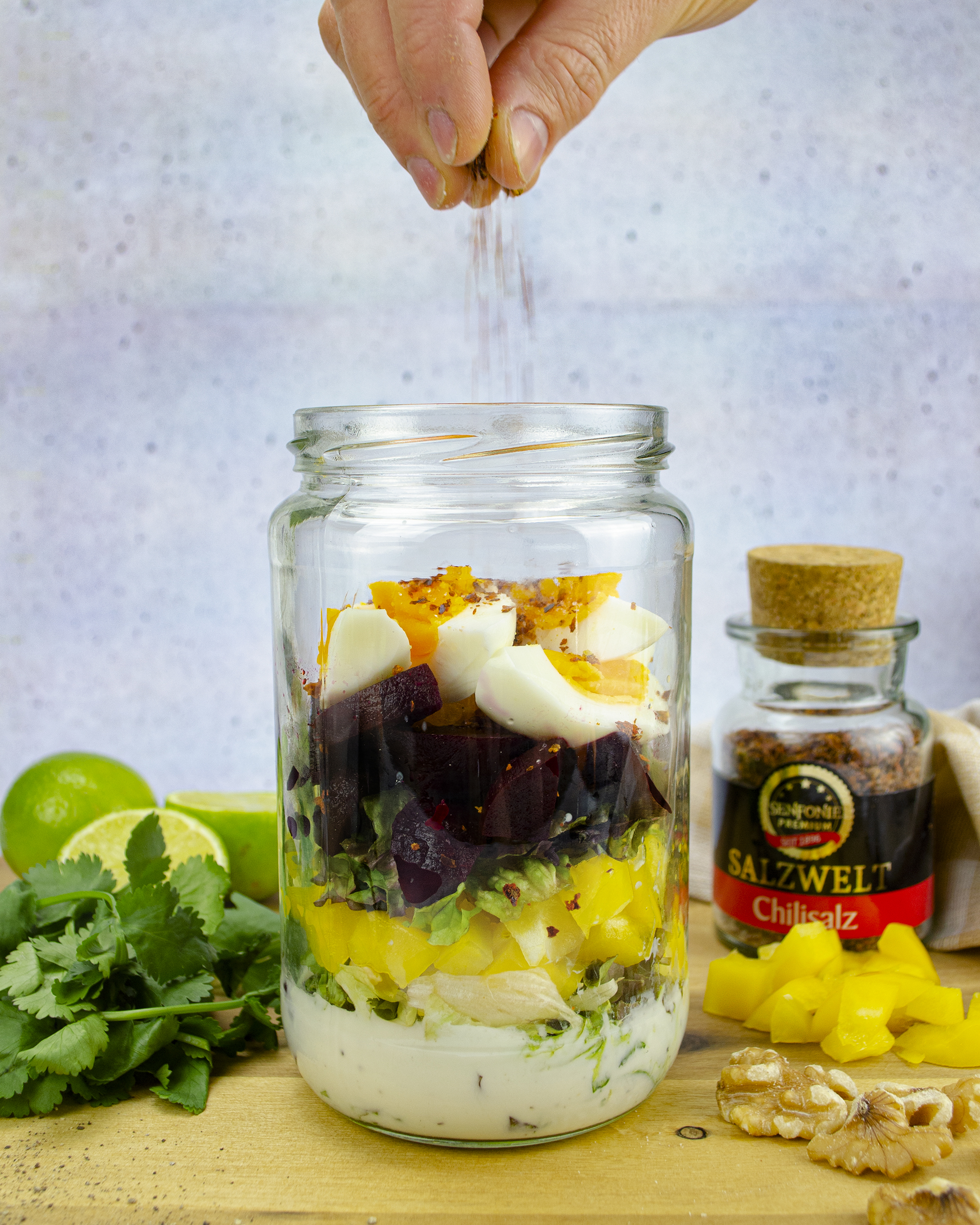 Chili Salz eignet sich sehr gut zum Nachwürzen.