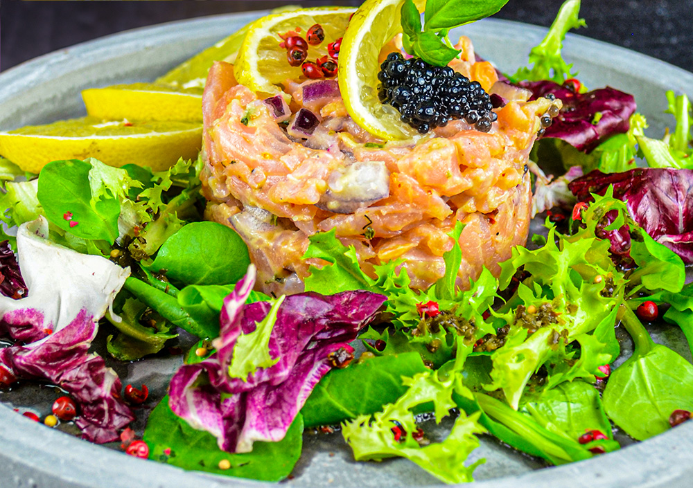 lachstatar mit salat lachstatar mit salat
