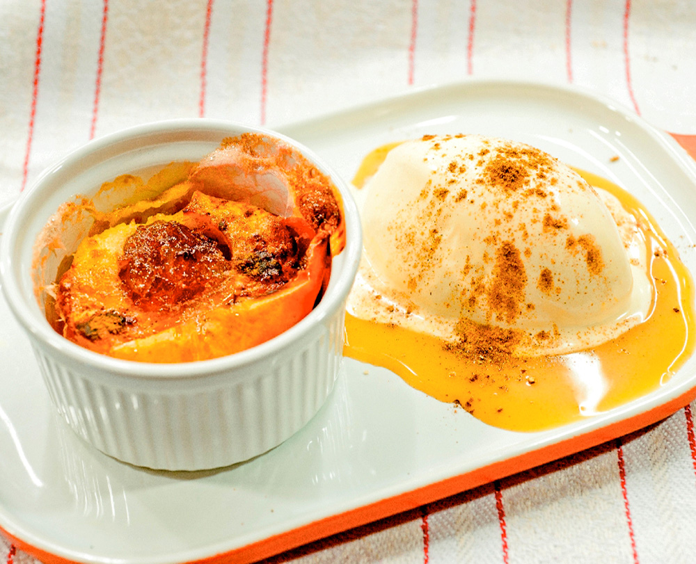 bratapfel mit eis und eierlikör Gefüllter Bratapfel mit Eierlikör