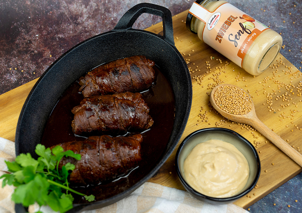 zwiebel senf mit roulade zwiebel senf mit roulade