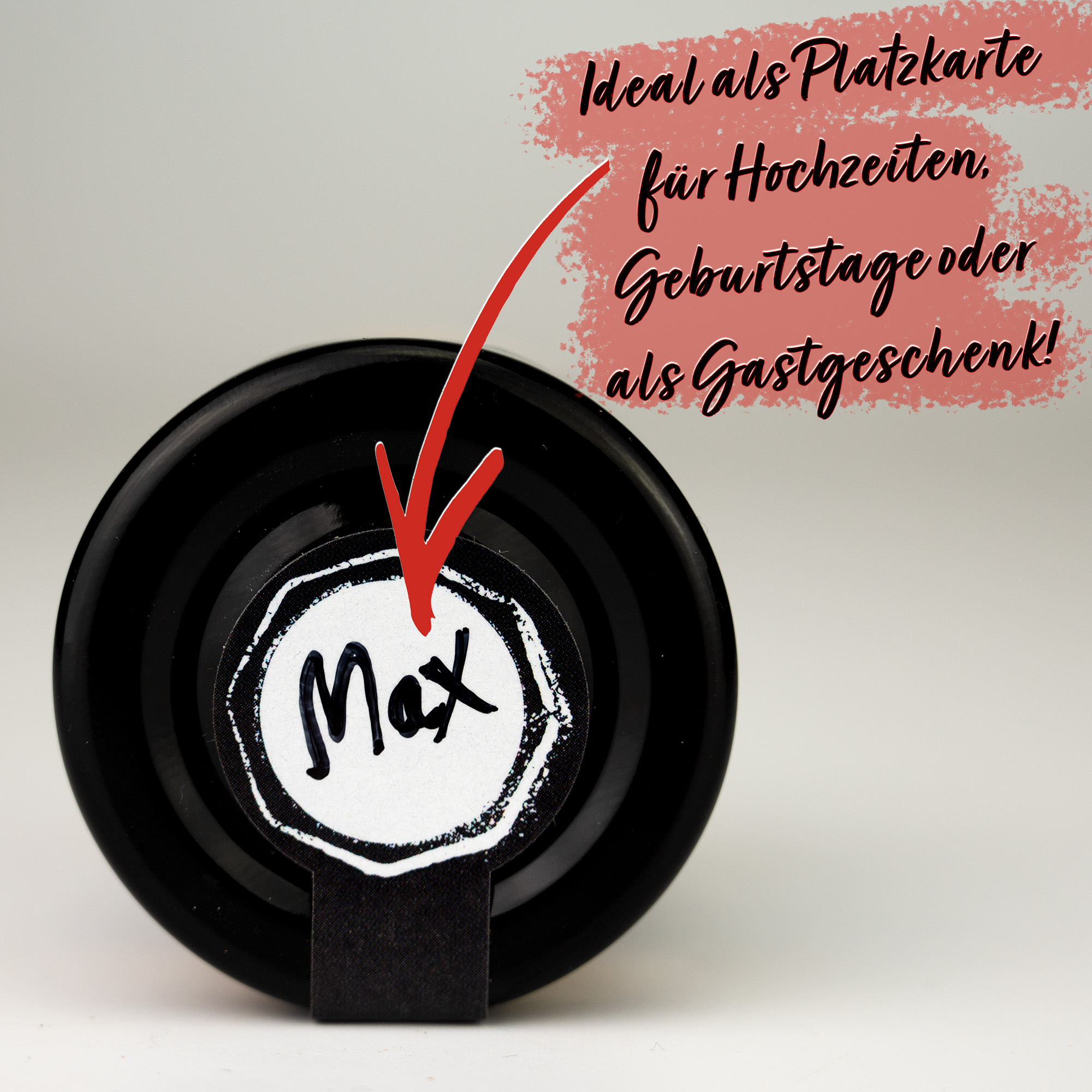 Beispielbild: Platzkarte für Hochzeiten, Geburtstage oder als Gastgeschenk!