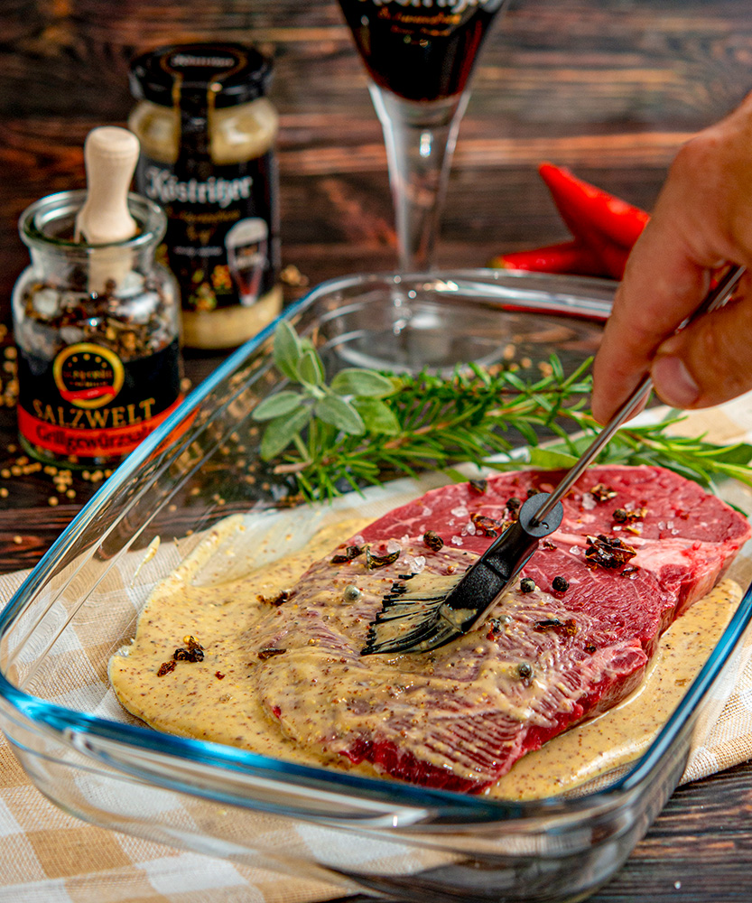steak mit senfmarinde und bier senf steak mit senfmarinade und bier senf