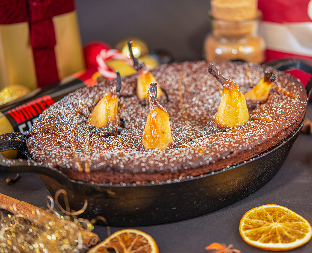 schokokuchen mit birne Himmlischer Schokokuchen mit Birnen