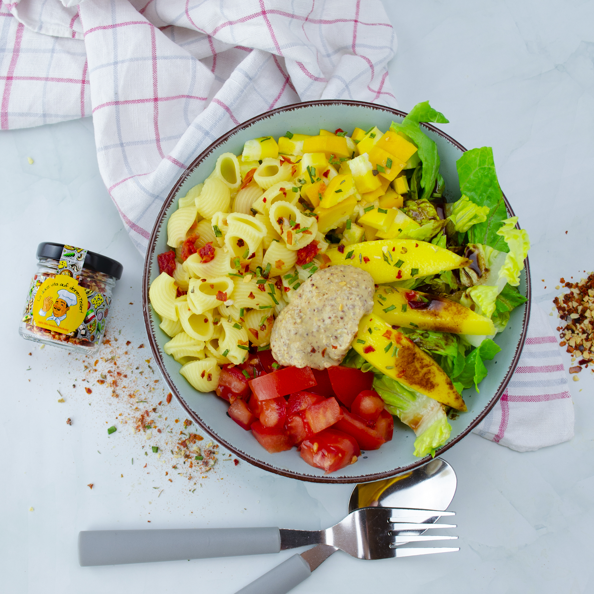 Aglio Olio Gewürz mit Chili und Knoblauch für Spaghetti, Pasta, Saucen, Bowls und Dips