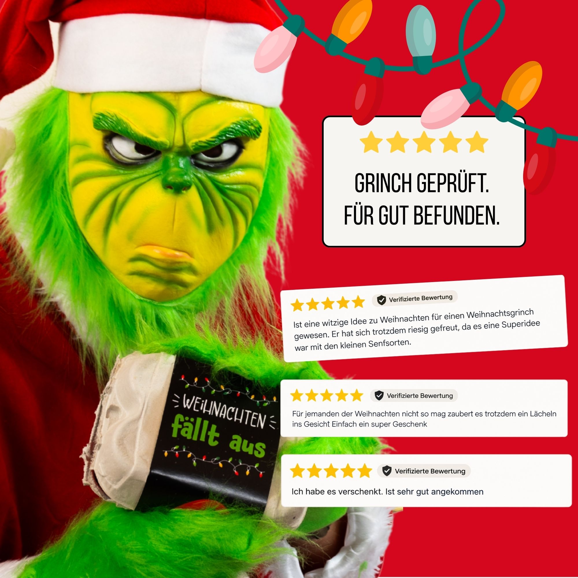 Grinch Geschenkset "Weihnachten fällt aus"