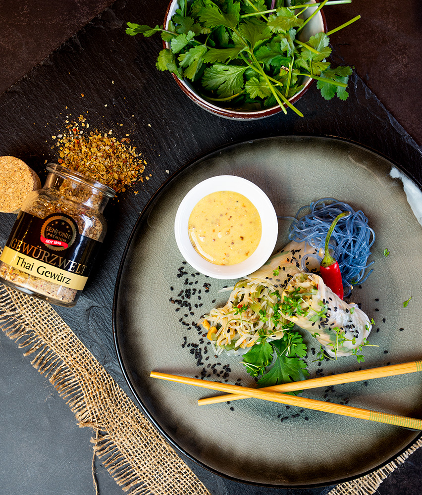 thai gewuerz mit sommerrolle thai gewuerz mit sommerrolle