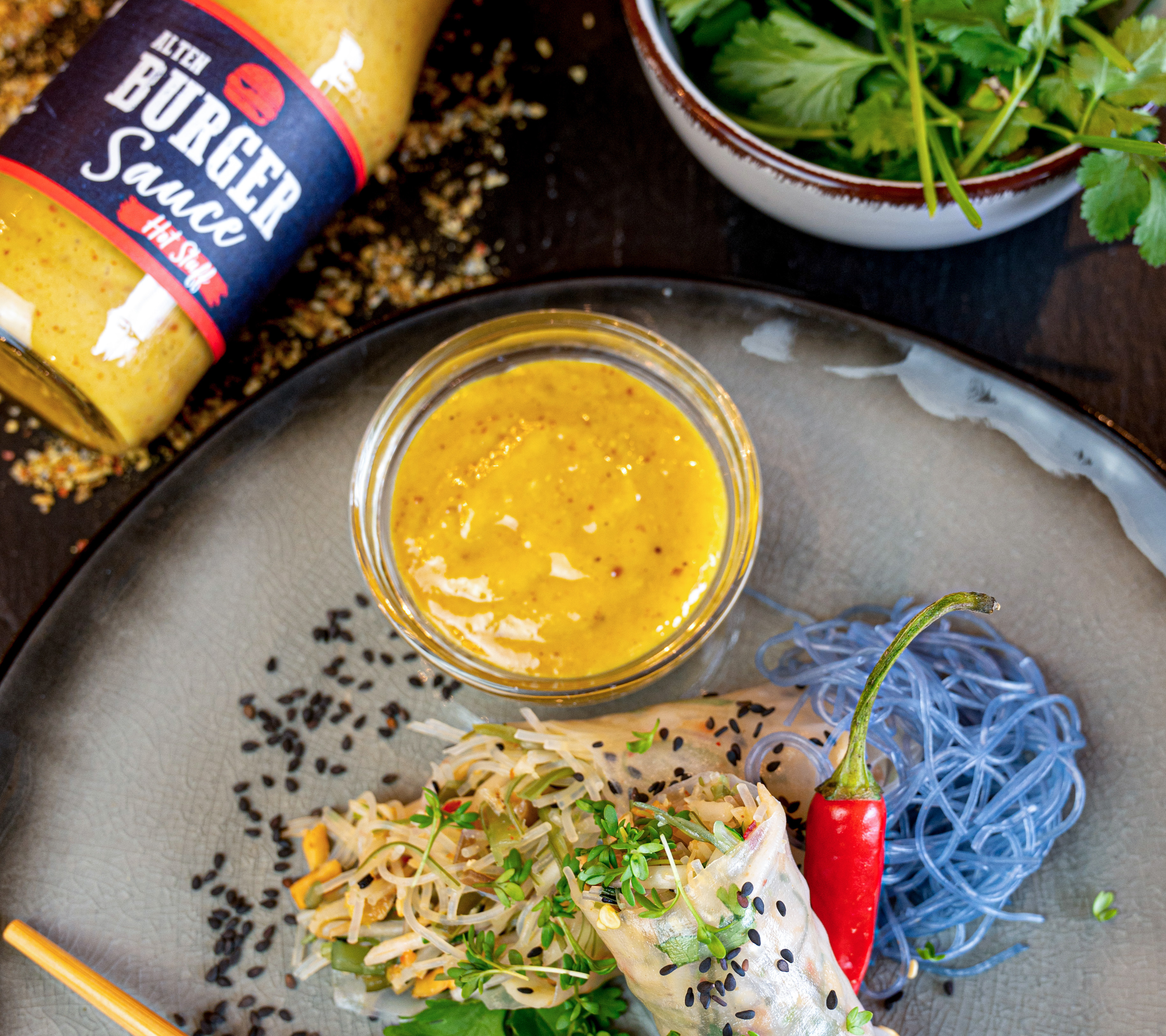Burger Sauce mit Sommerrolle Burger Sauce mit Sommerrolle