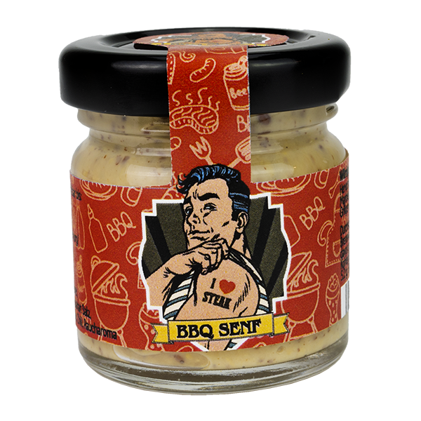 Mini Glas BBQ Senf