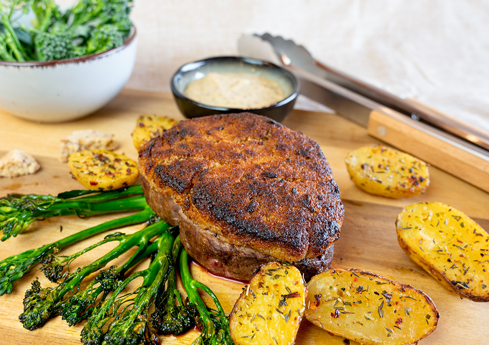 Steak mit Senfkruste Steak mit Senfkruste
