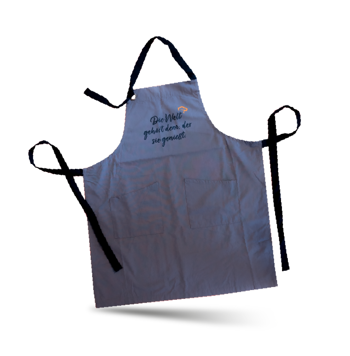 Kochschürze "Die Welt gehört dem, der sie genießt" Kochschürze "Die Welt gehört dem, der sie genießt"