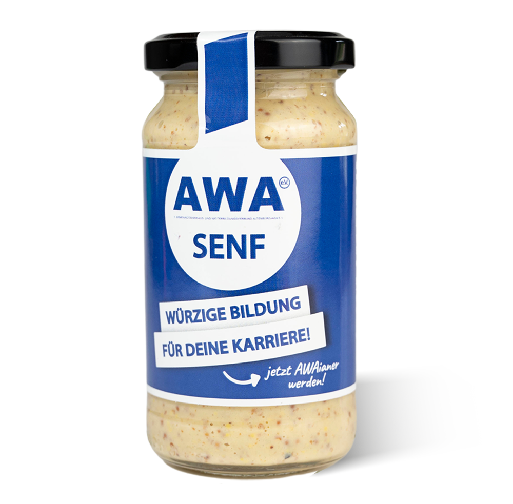 Deko awa senf eigenes etikett