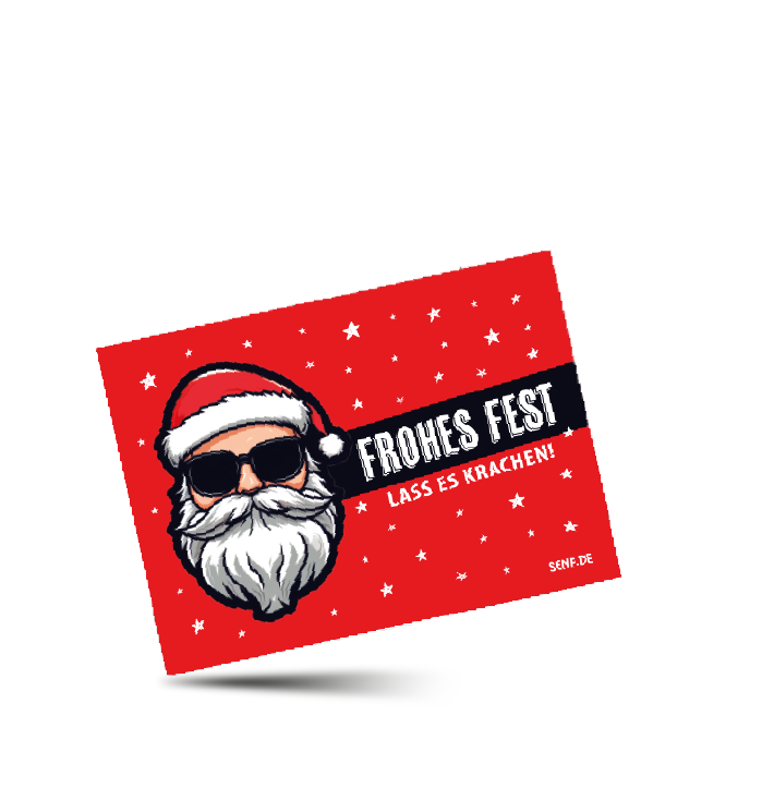 Postkarte - Frohes Fest "Lass es krachen!"