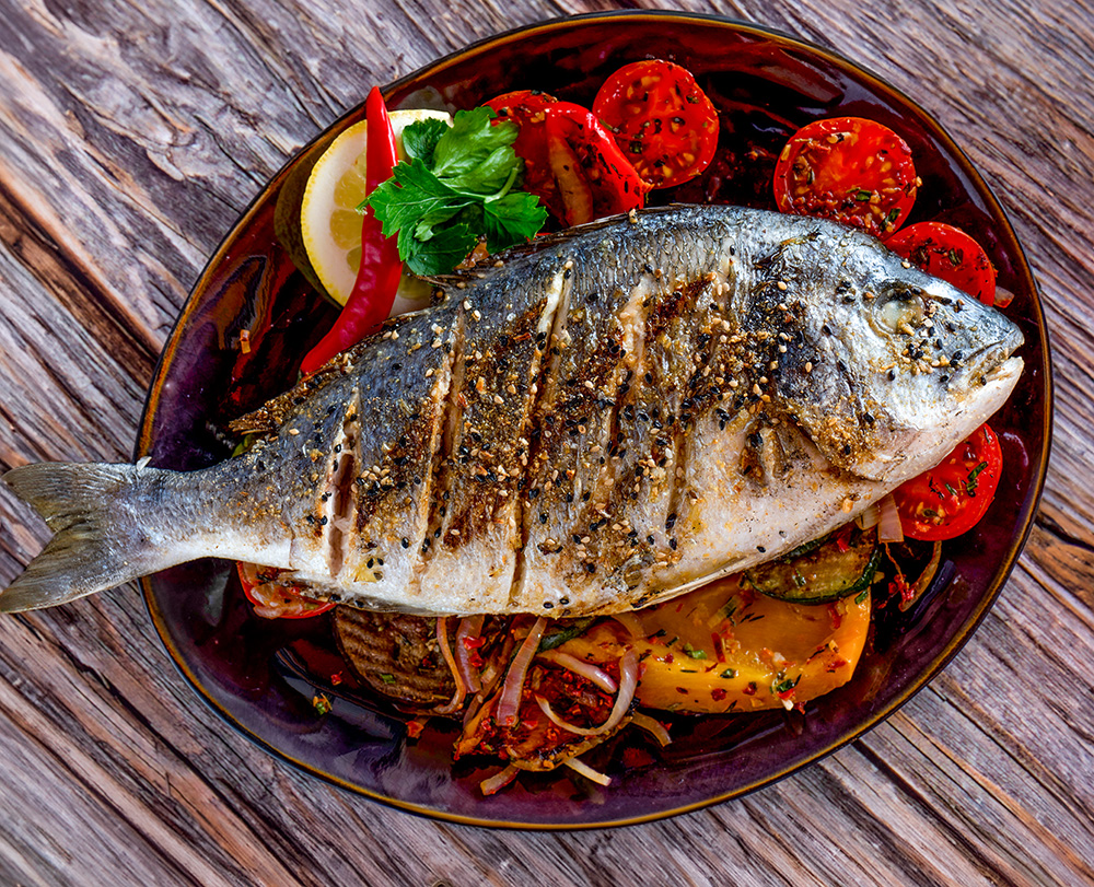 gegrillter fisch mit ofengemüse Gegrillte Dorade