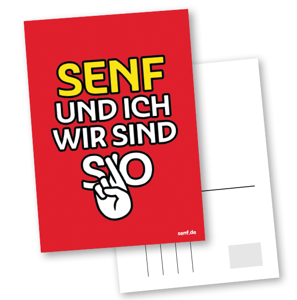 Senf-und-ich Senf und ich wir sind so - Postkarte SENF.DE