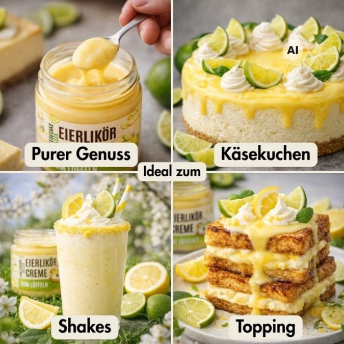 Eierlikörcreme zum Löffeln Limette-Cheesecake