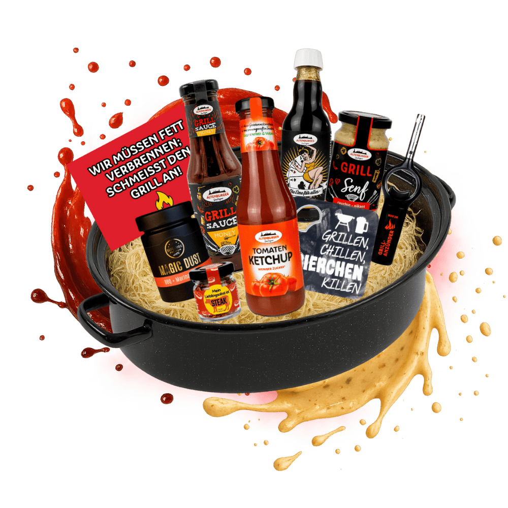Grillbräter Geschenkset - Senf, Sauce & mehr