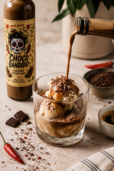 Affogato Mexico mit Choco Bandido – Vanilleeis trifft Schoko-Eierlikör & Espresso