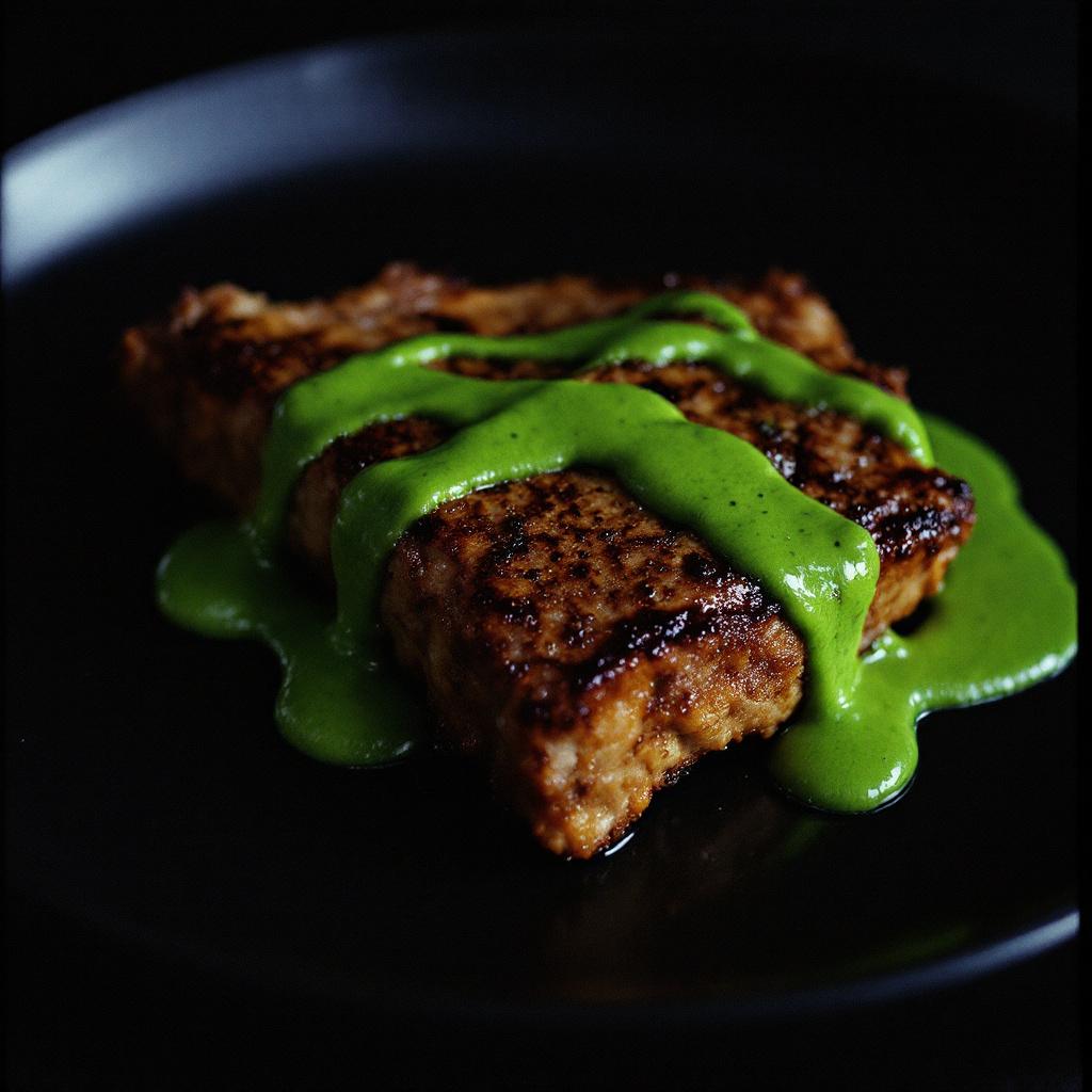 fleisch mit grüner sauce