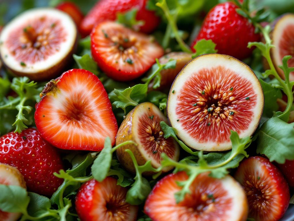 erdbeere feigen salat