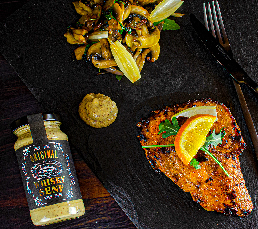 whisky senf mit haehnchensteak whisky senf mit haehnchensteak