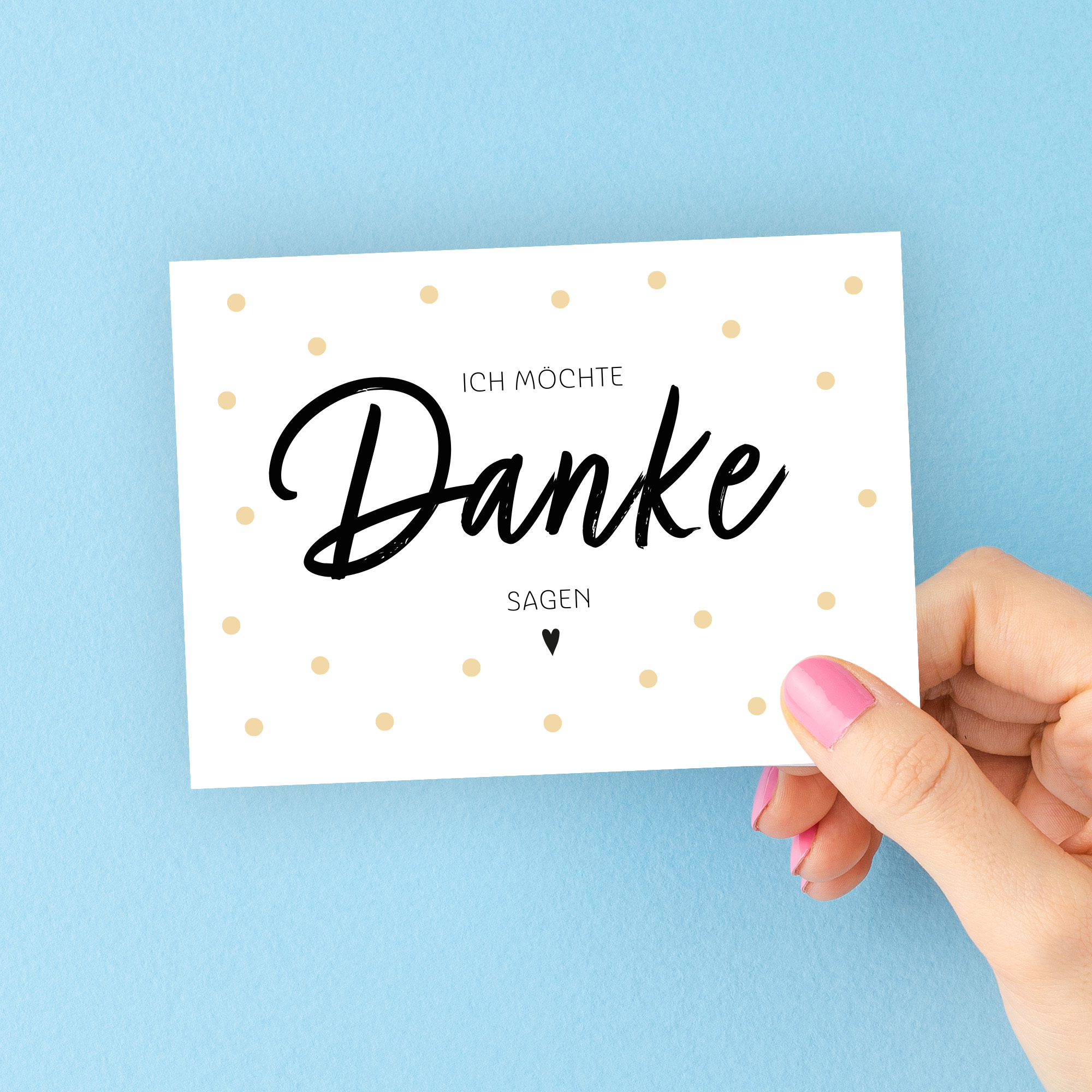 SW10153_Danke Ich möchte DANKE sagen Postkarte