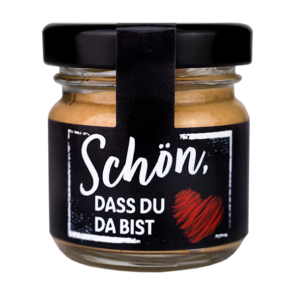 Schön, dass du da bist - Senf im Mini Glas