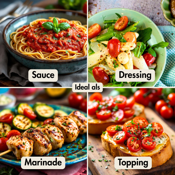 verwendung bruschetta nudelsaucen, dressing, marinade, topping