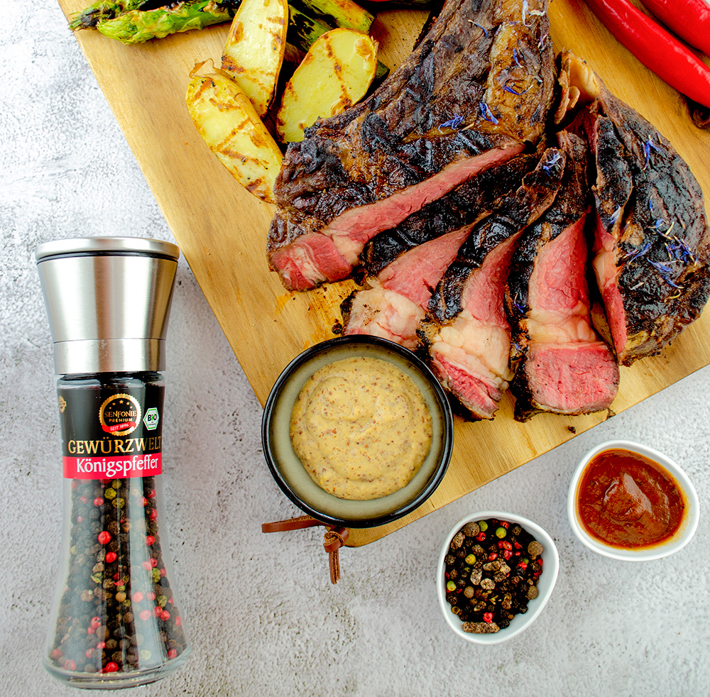 deko königspfeffer mit senf und steak Deko: Königspfeffer mit Senf und Steak