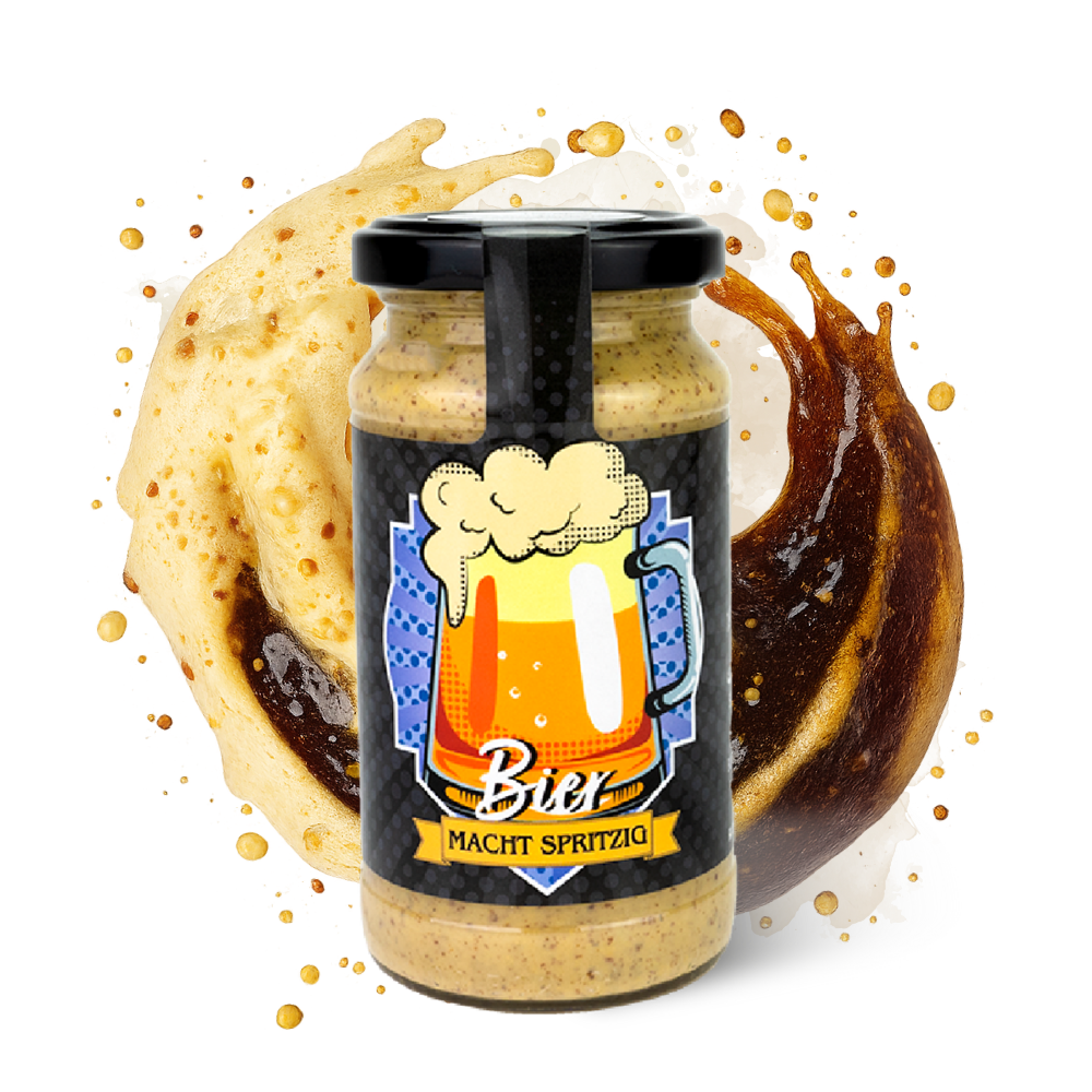 biersenf Bier Senf "Macht Spritzig" 200 ml