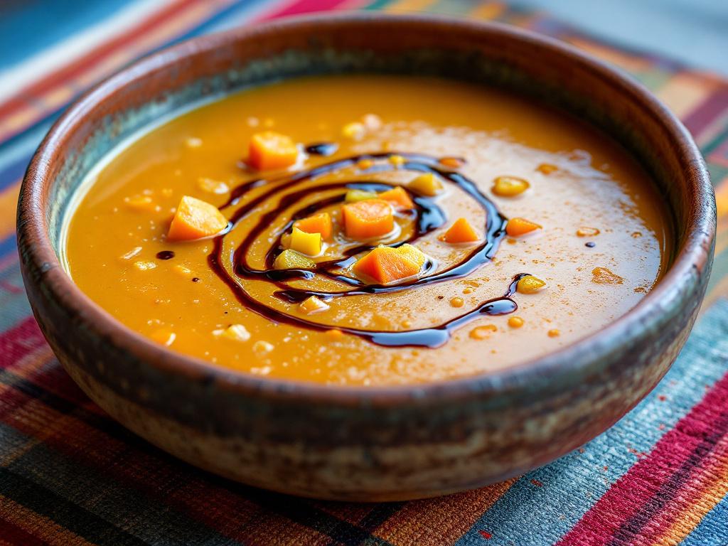 kartoffensuppe mit mango crema