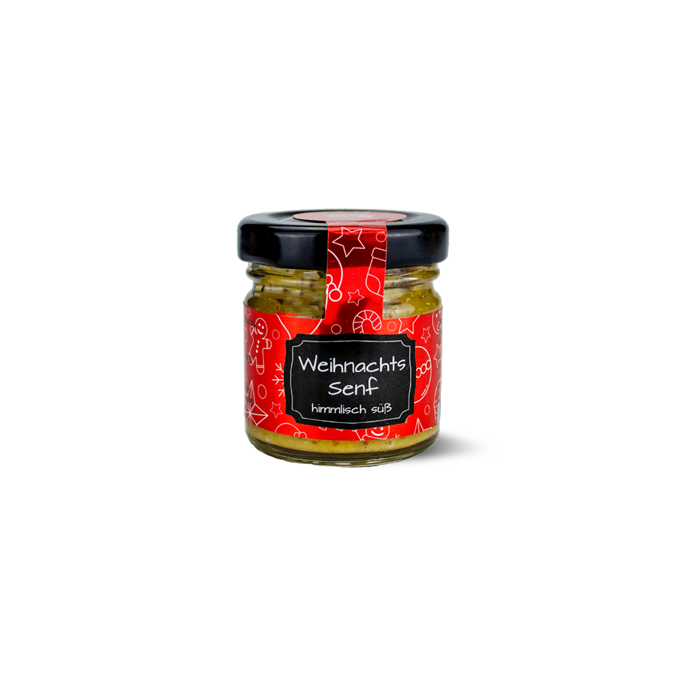 Weihnachtssenf Mini Glas Weihnachtssenf Mini Glas