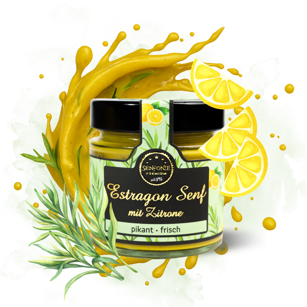 Estragon Senf mit Zitrone