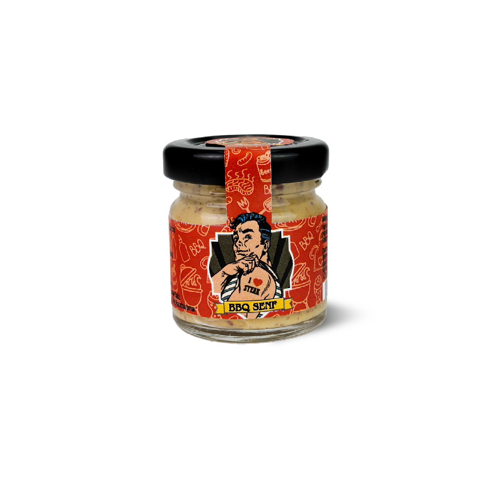 bbq senf mini glas