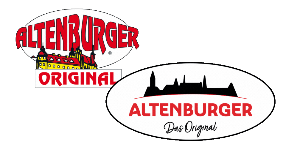 Deko neues und altes logo altenburger senf Deko neues und altes logo altenburger senf