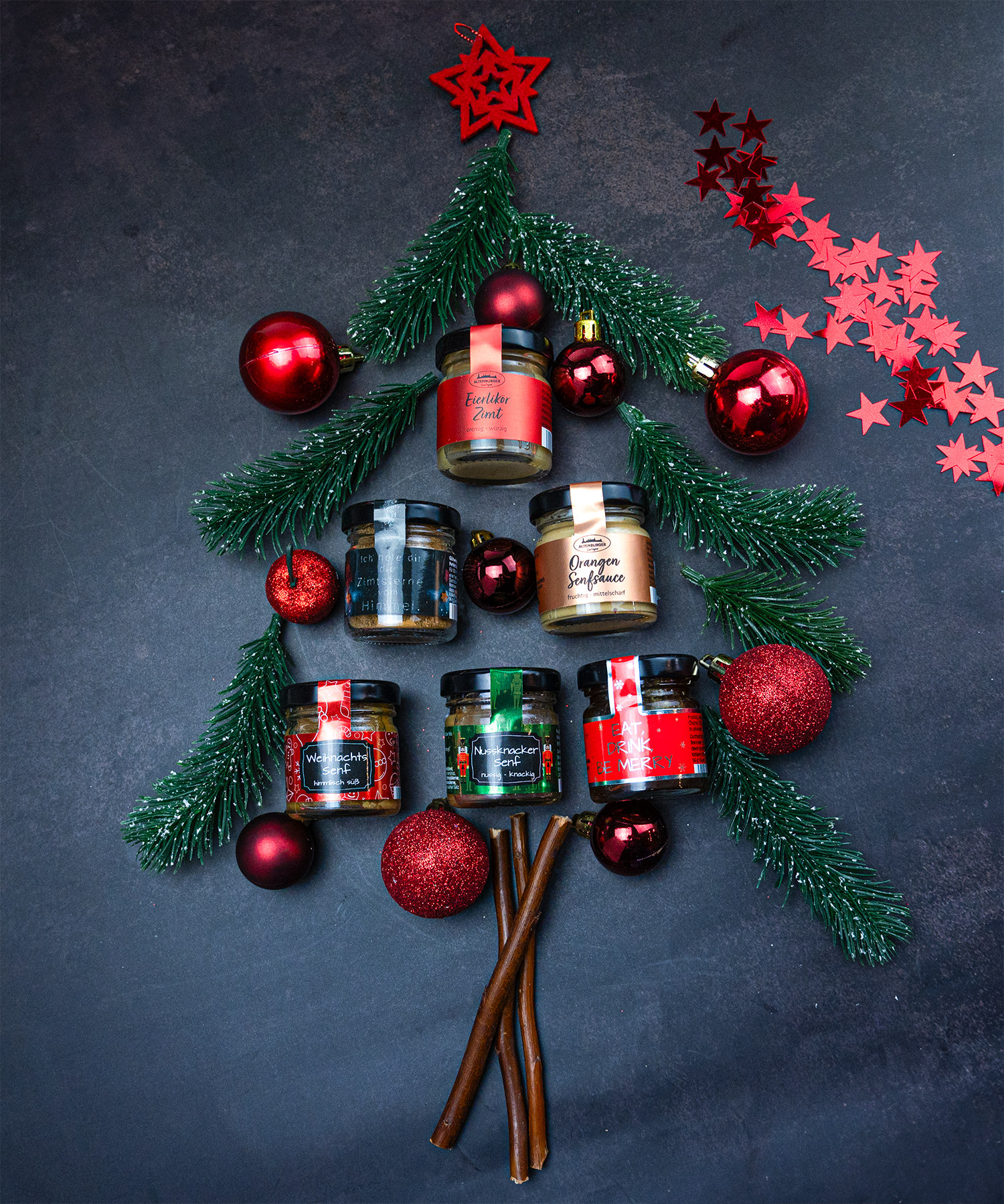 6 minis mit weihnachtsbaum 6 minis mit weihnachtsbaum