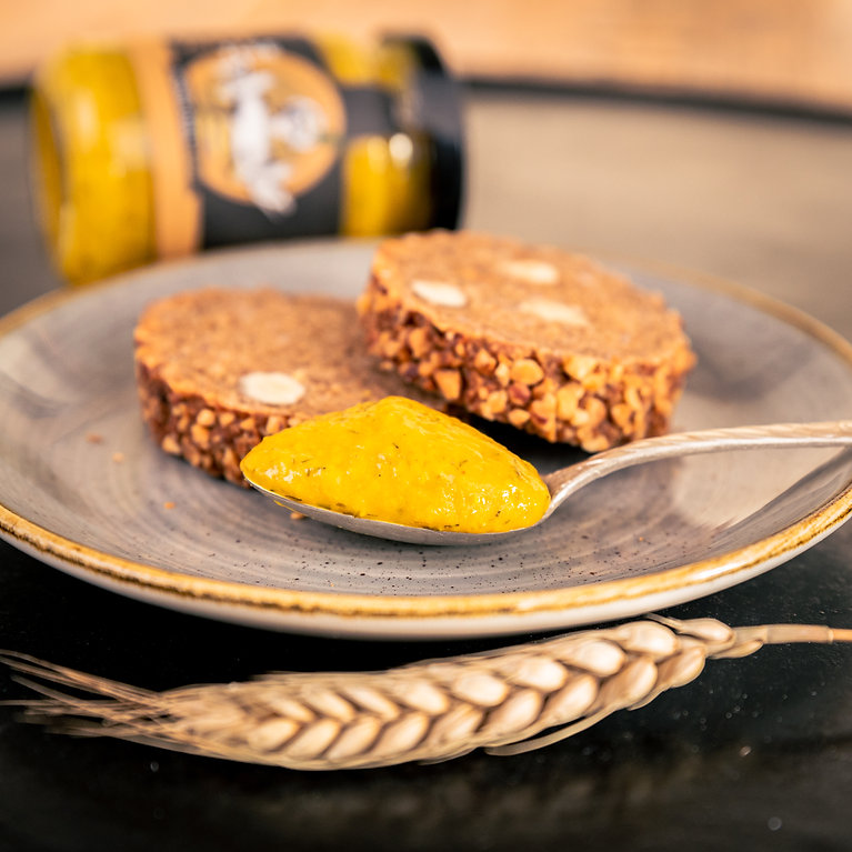 Senf mit Honig und Dill für Fisch, Brot, Geflügel und Saucen