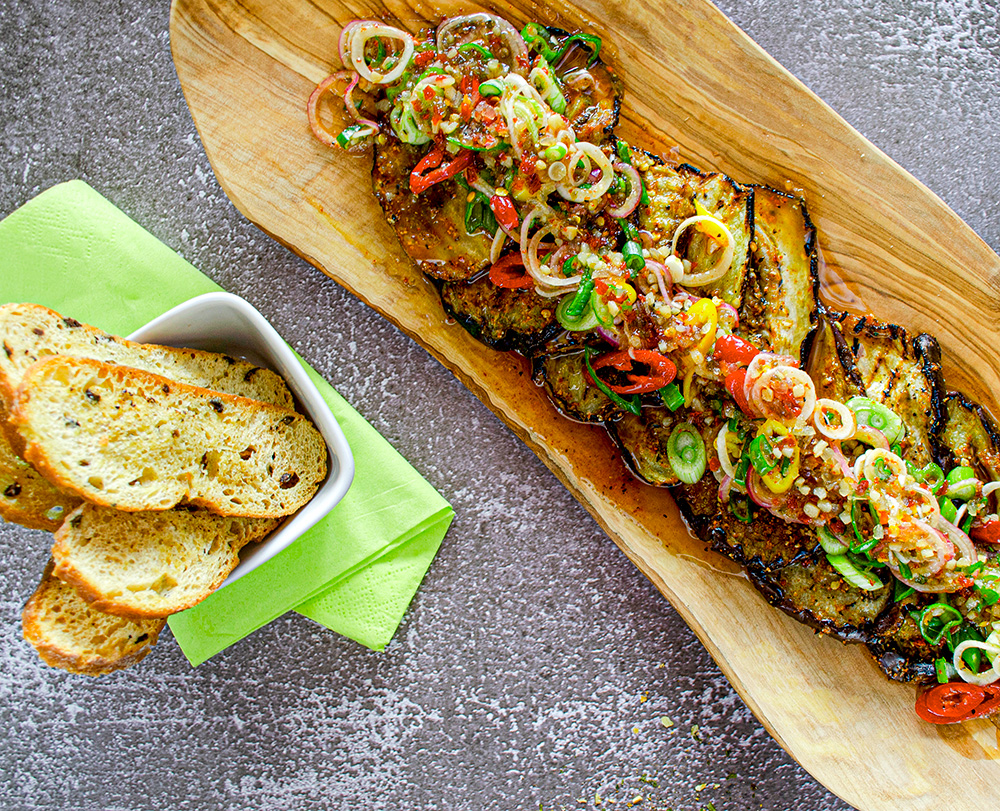 gegrillte aubergine Gegrillte Aubergine