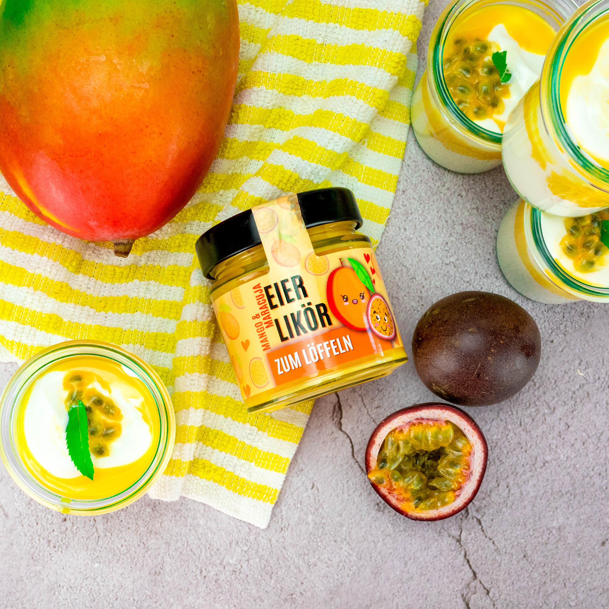 Mango Maracuja Eierlikör zum Löffeln