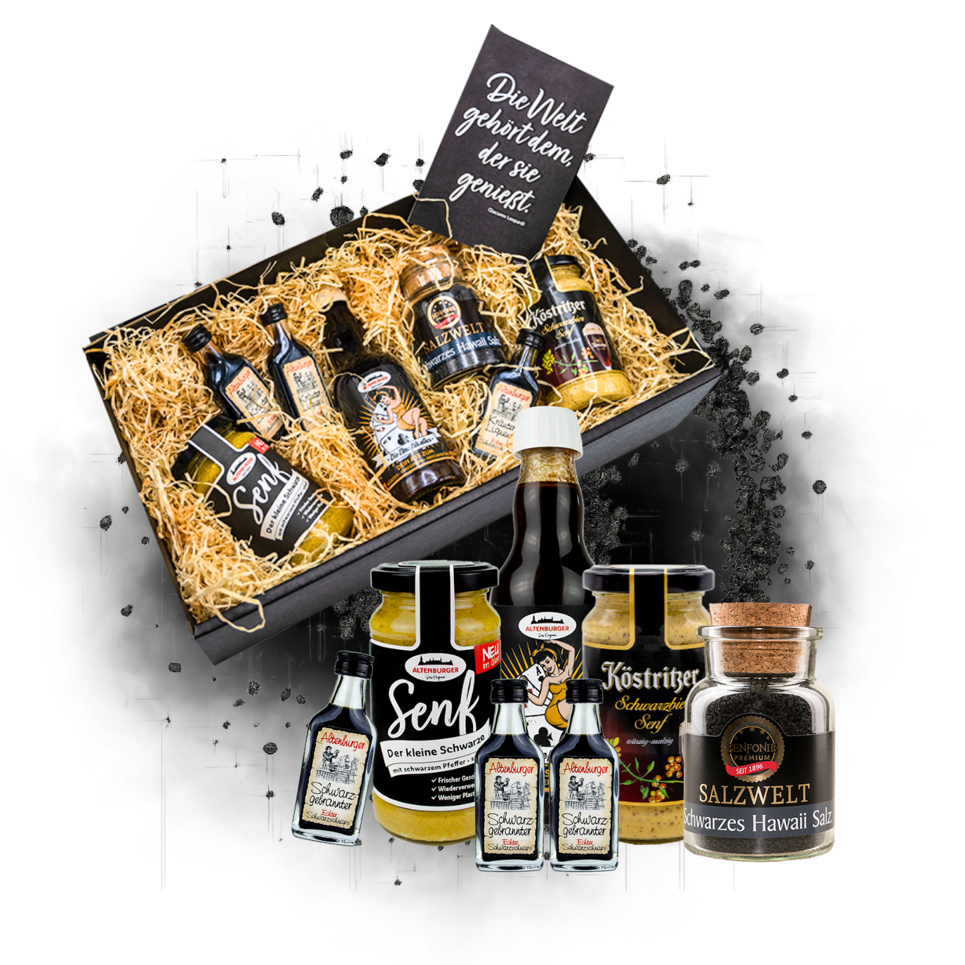 blackbox Black Box Geschenkbox Senf & Feinkost