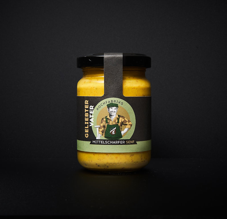 Geliebter Vater Senf - Mittelscharfer Senf mit Senföl