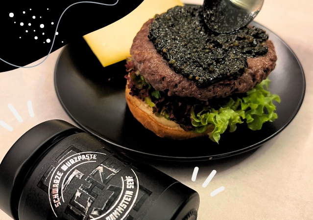 burger mit schwarzem rammstein senf burger mit schwarzem rammstein senf