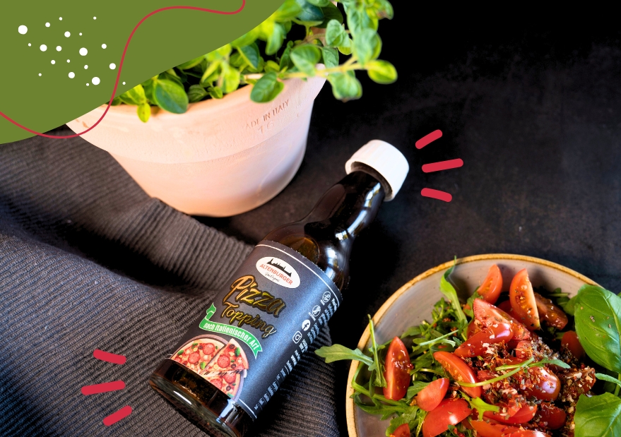 pizza topping mit tomatensalat pizza topping mit tomatensalat