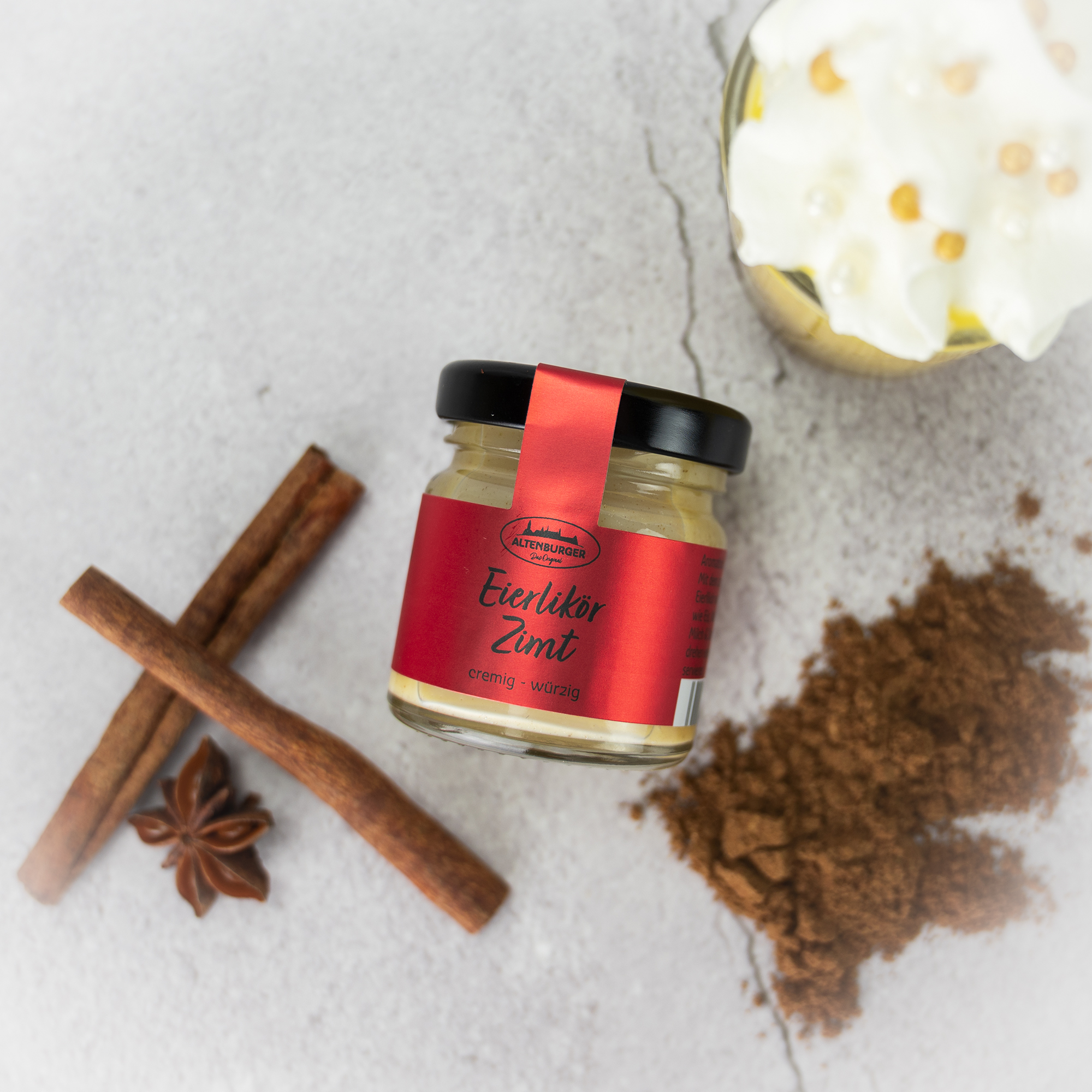 Mini Glas Zimt Eierlikör