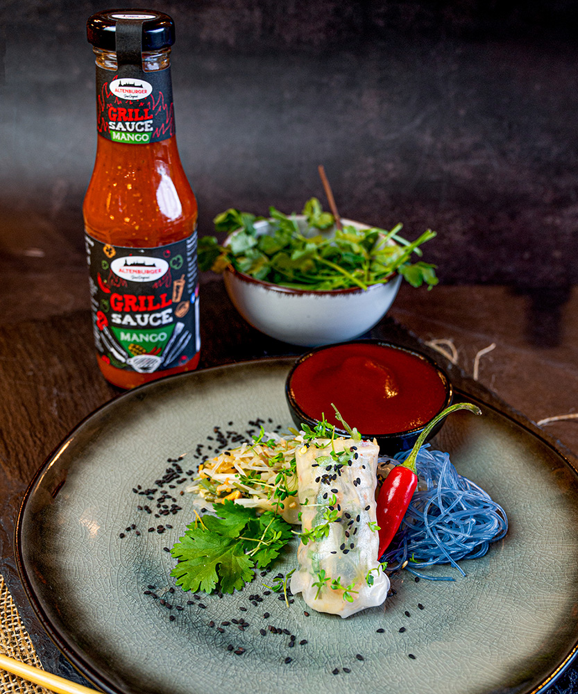 sommerrollen mit grillsauce mango sommerrollen mit grillauce mango
